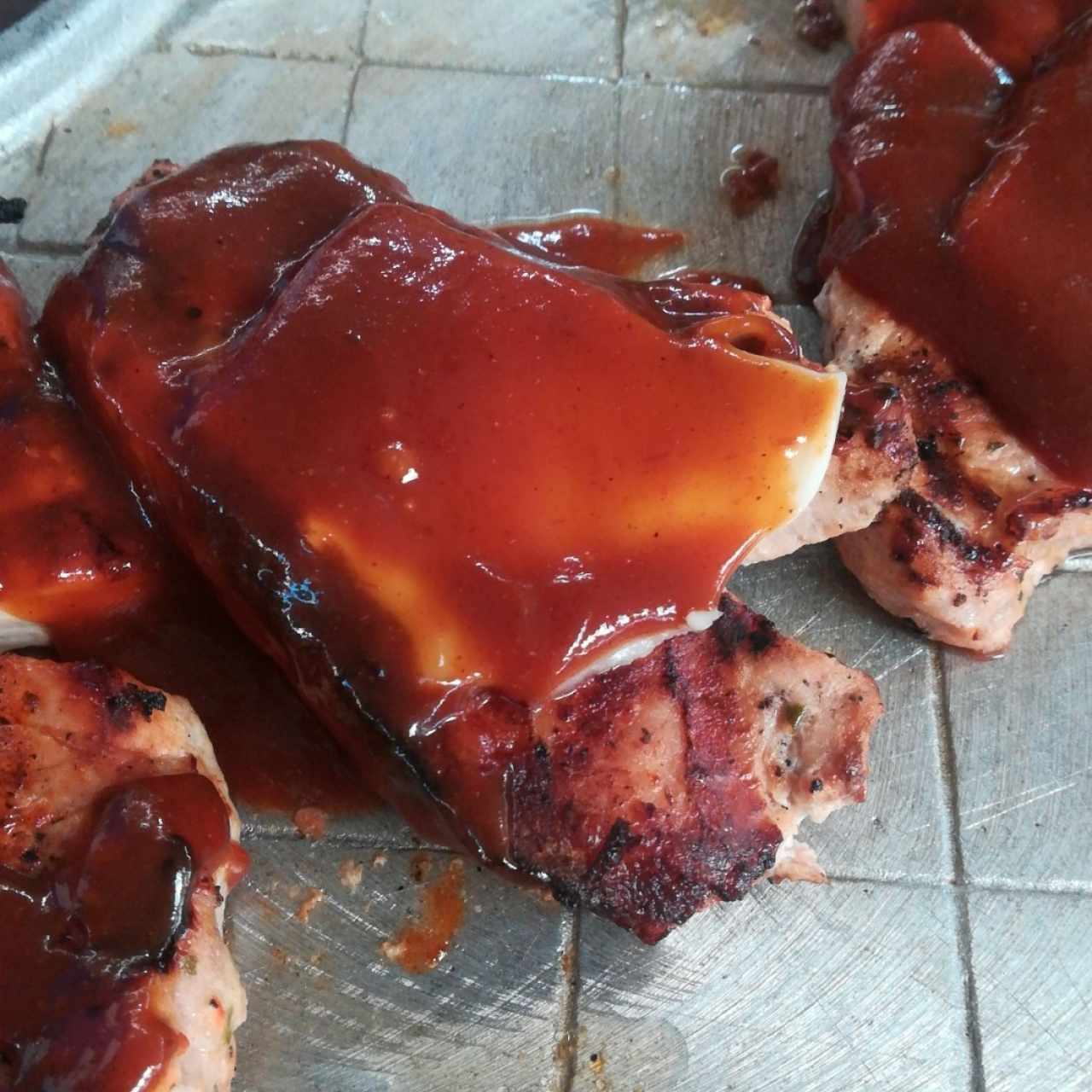 Medallones de Cerdo salsa bbq