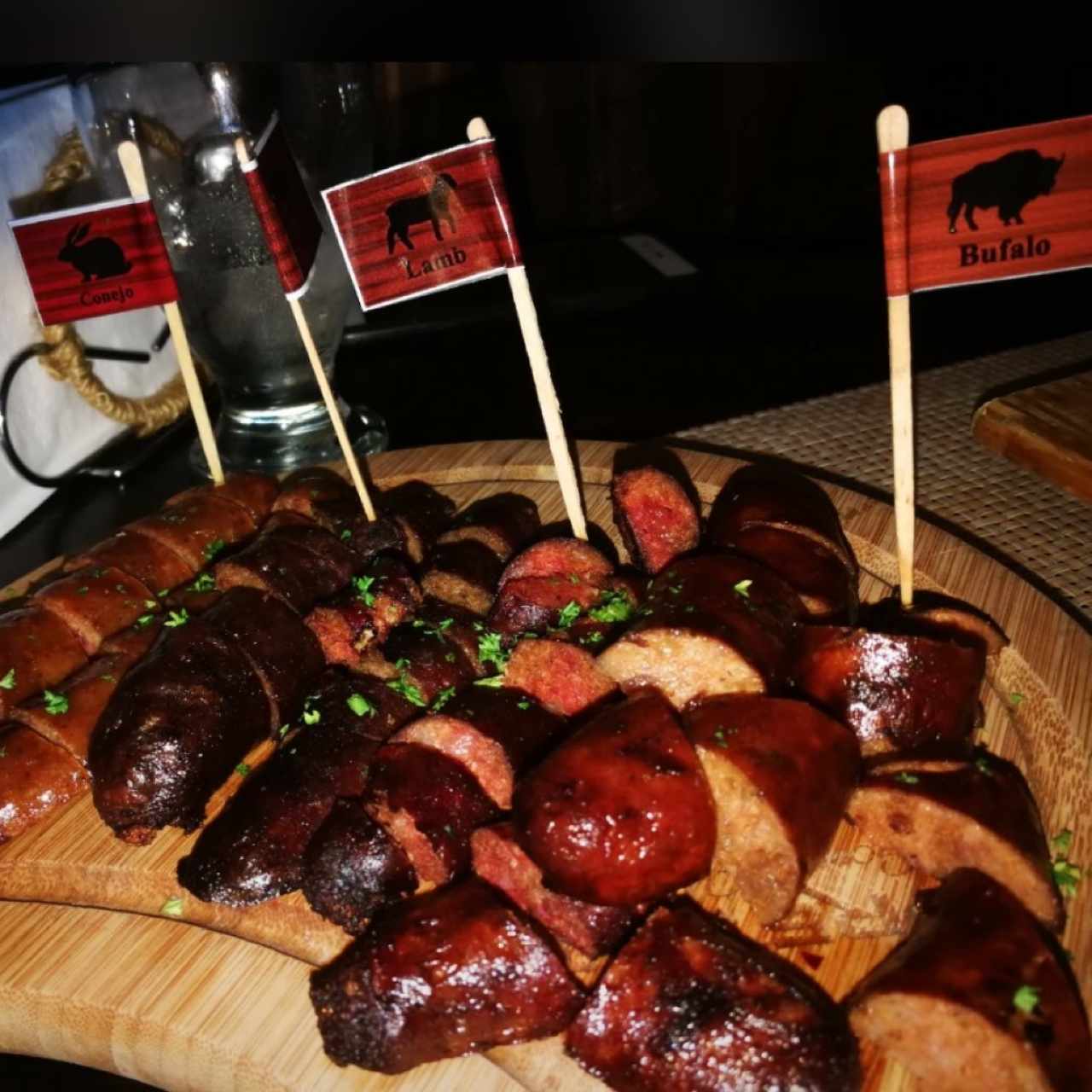 Chorizos de Venado, Bufalo, Cordero y Conejo