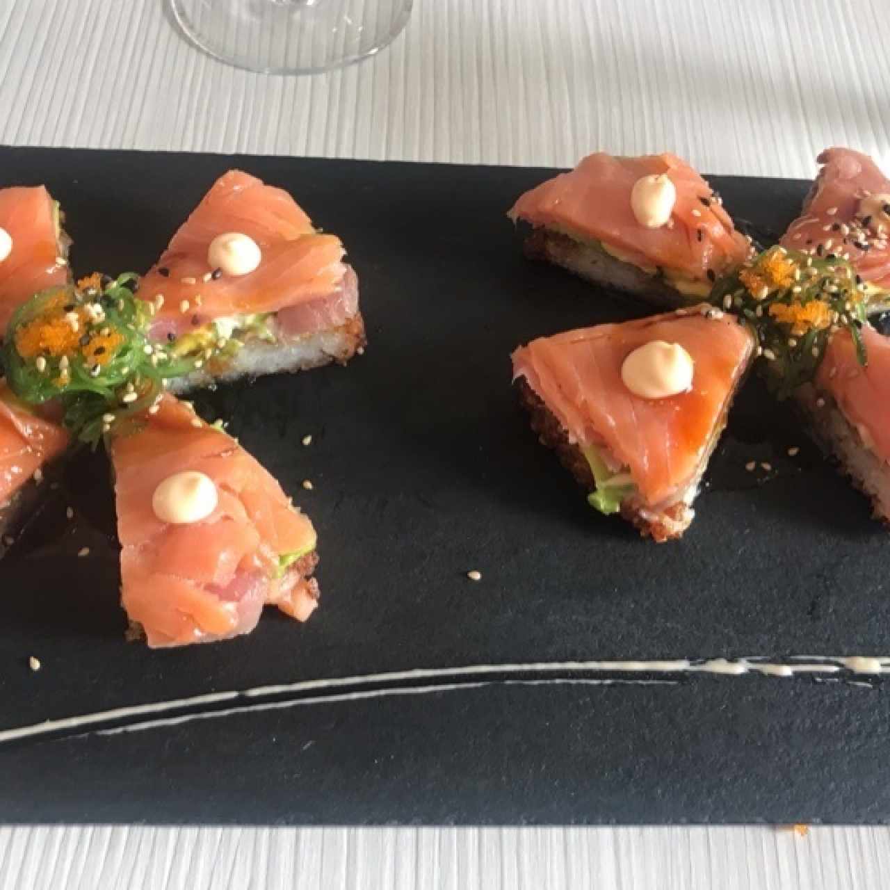 pizza sushi de salmon