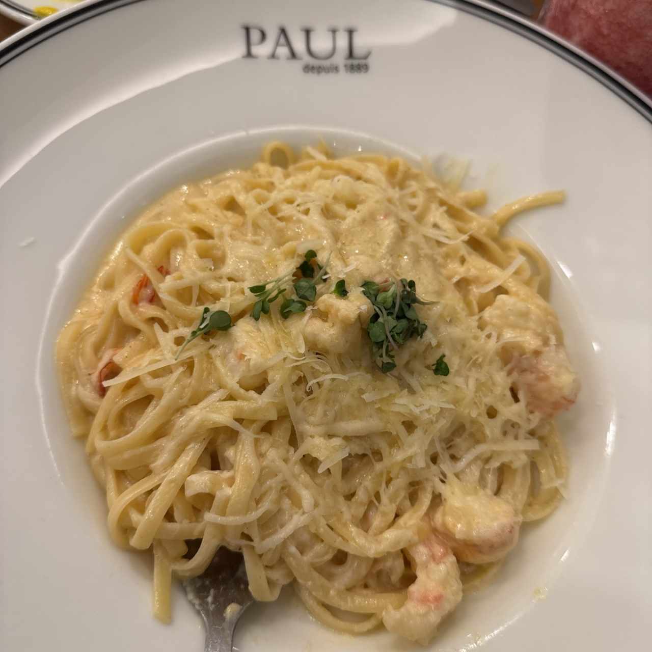 Linguini langostino sin whiskey