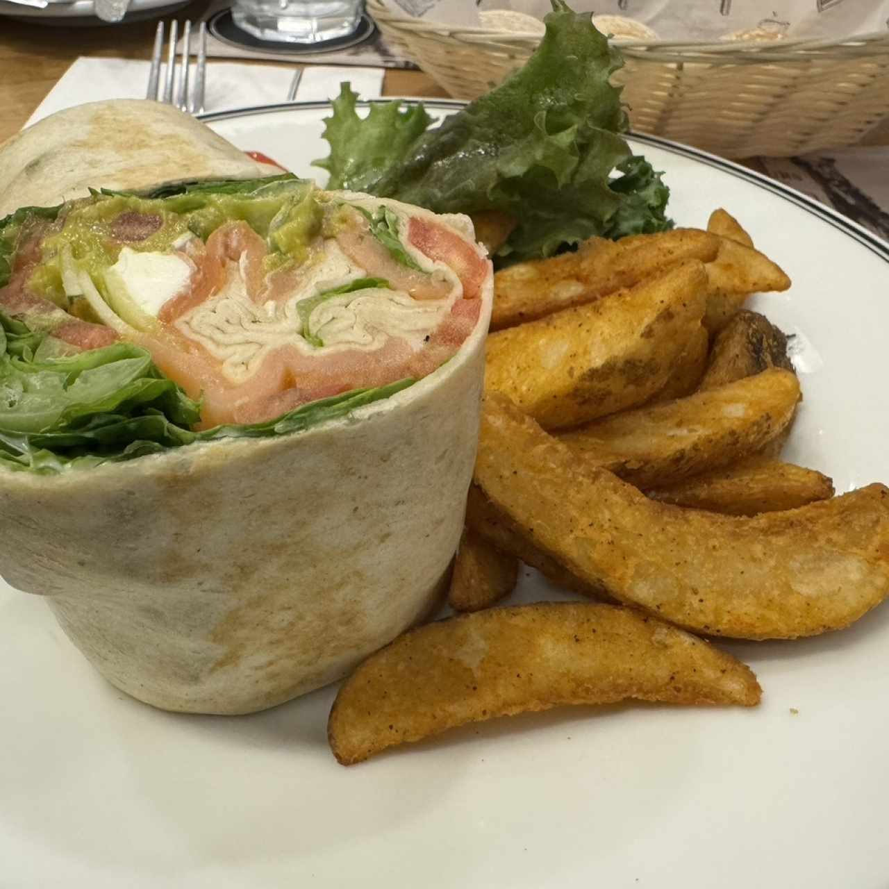 Wrap au Saumon Fumé