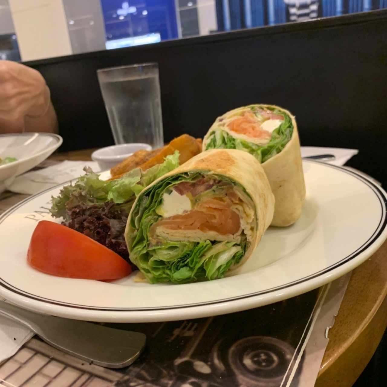 Wrap de salmon ahumado