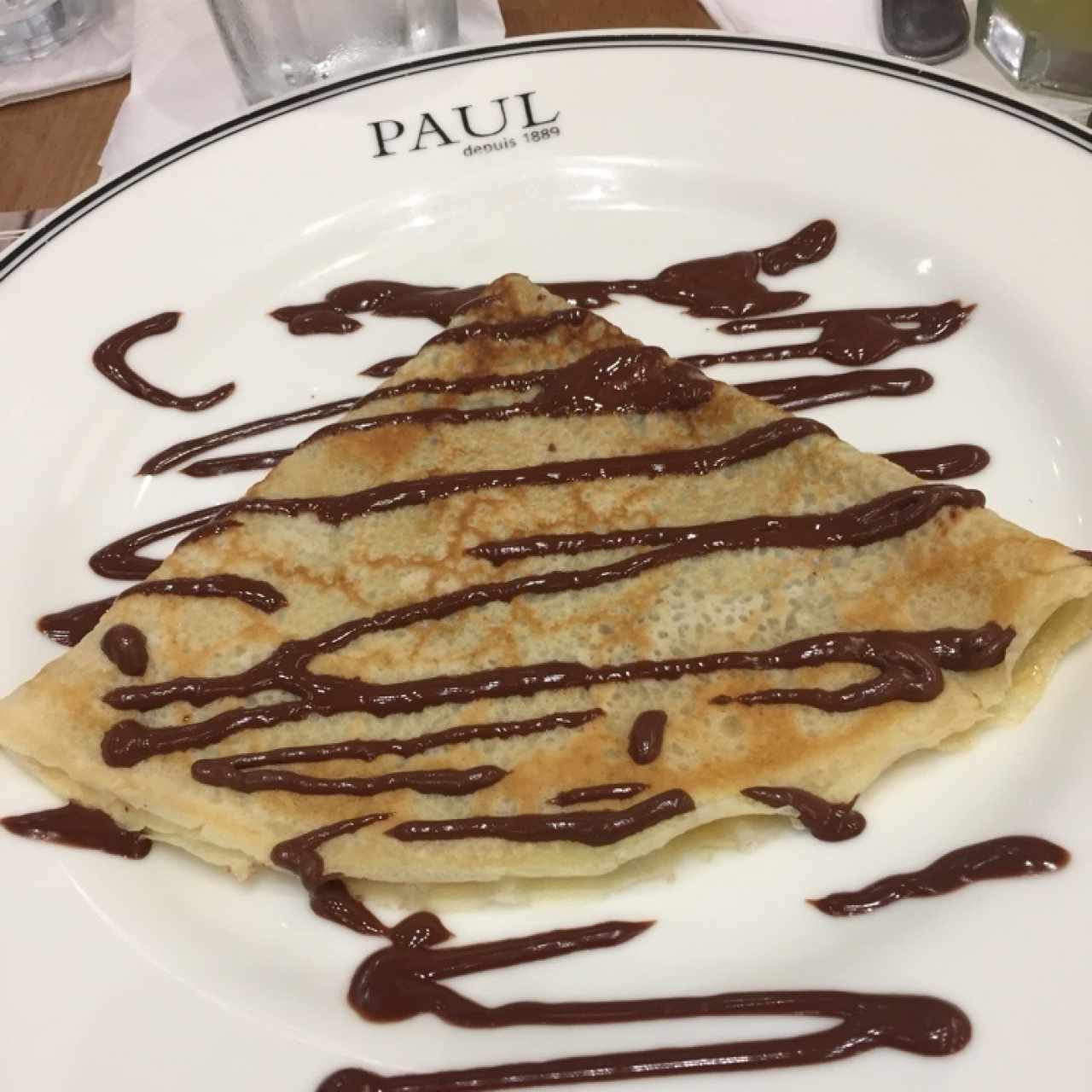 crepe con chocolate