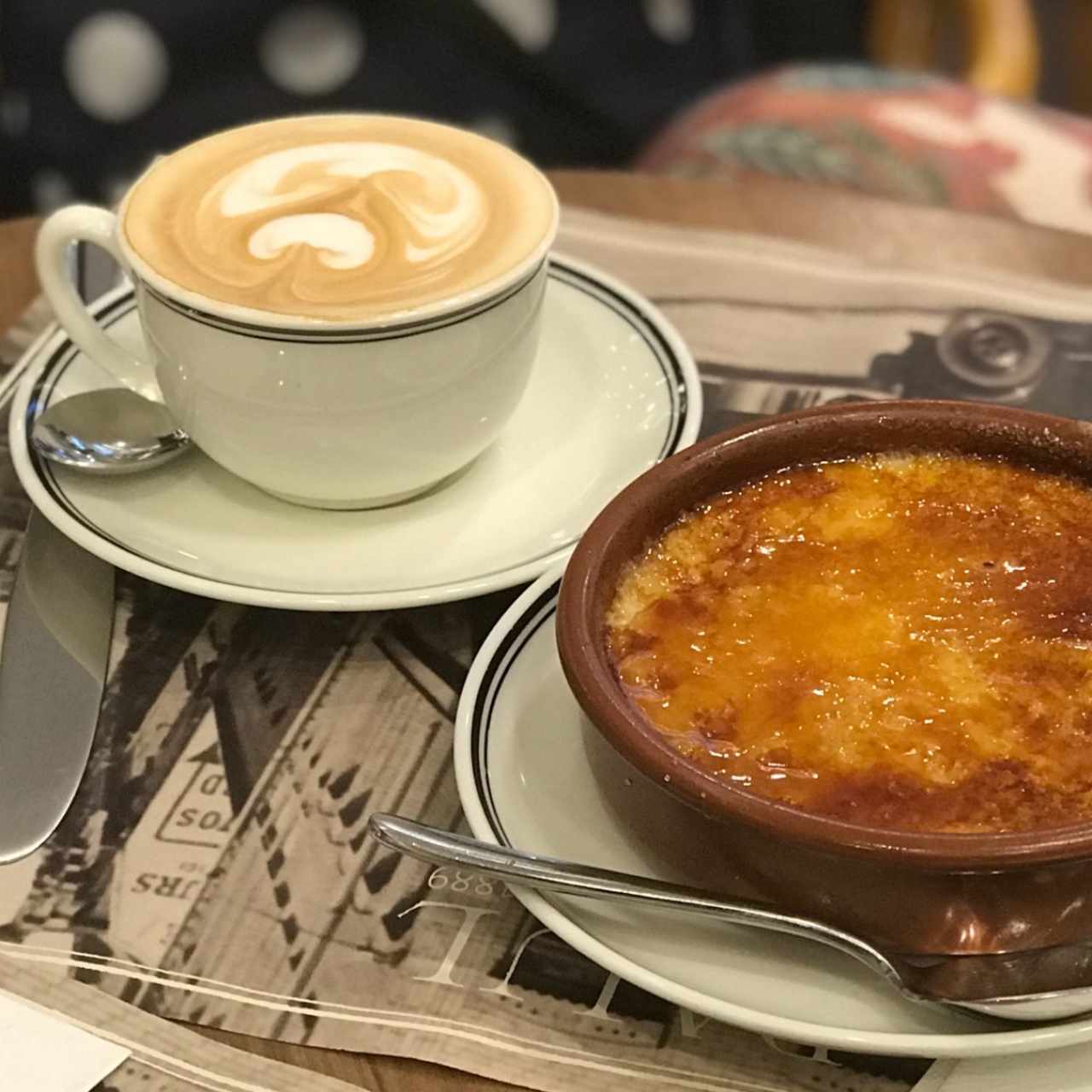 Creme Brulee et Latte