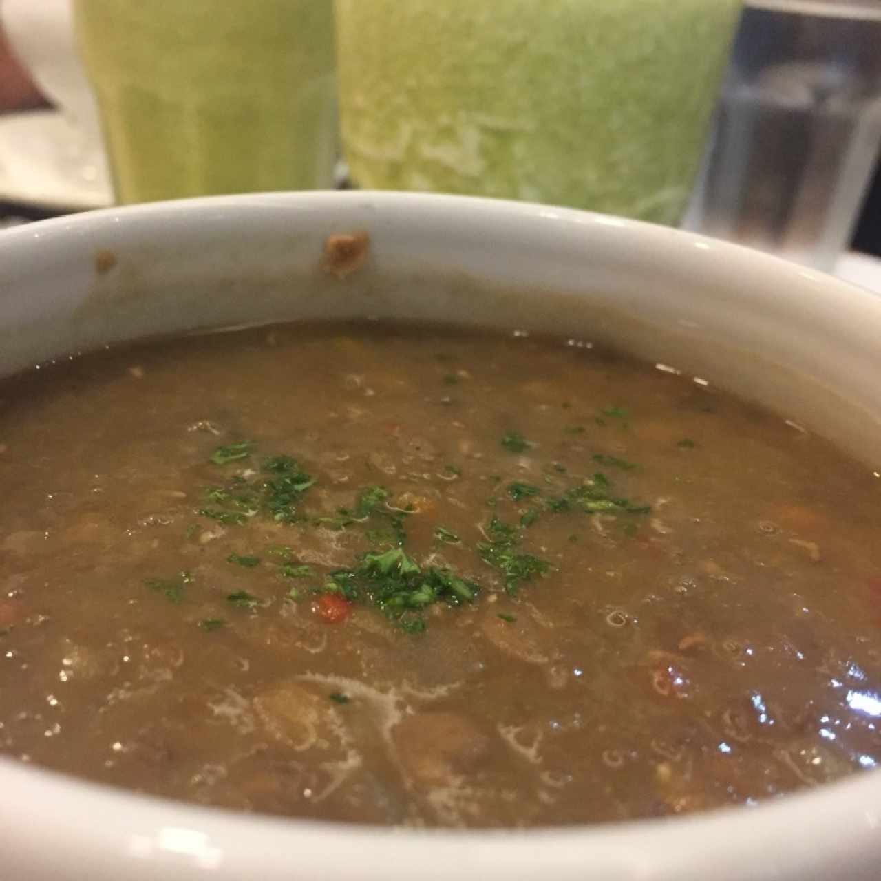 Sopa de lentejas 