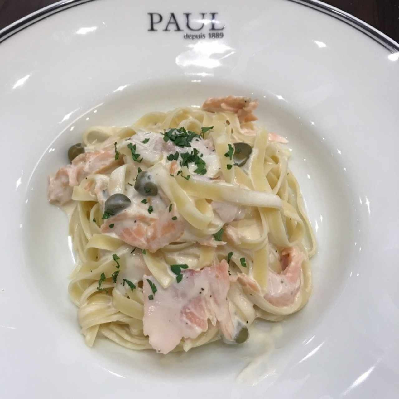 Fettucini con salmon