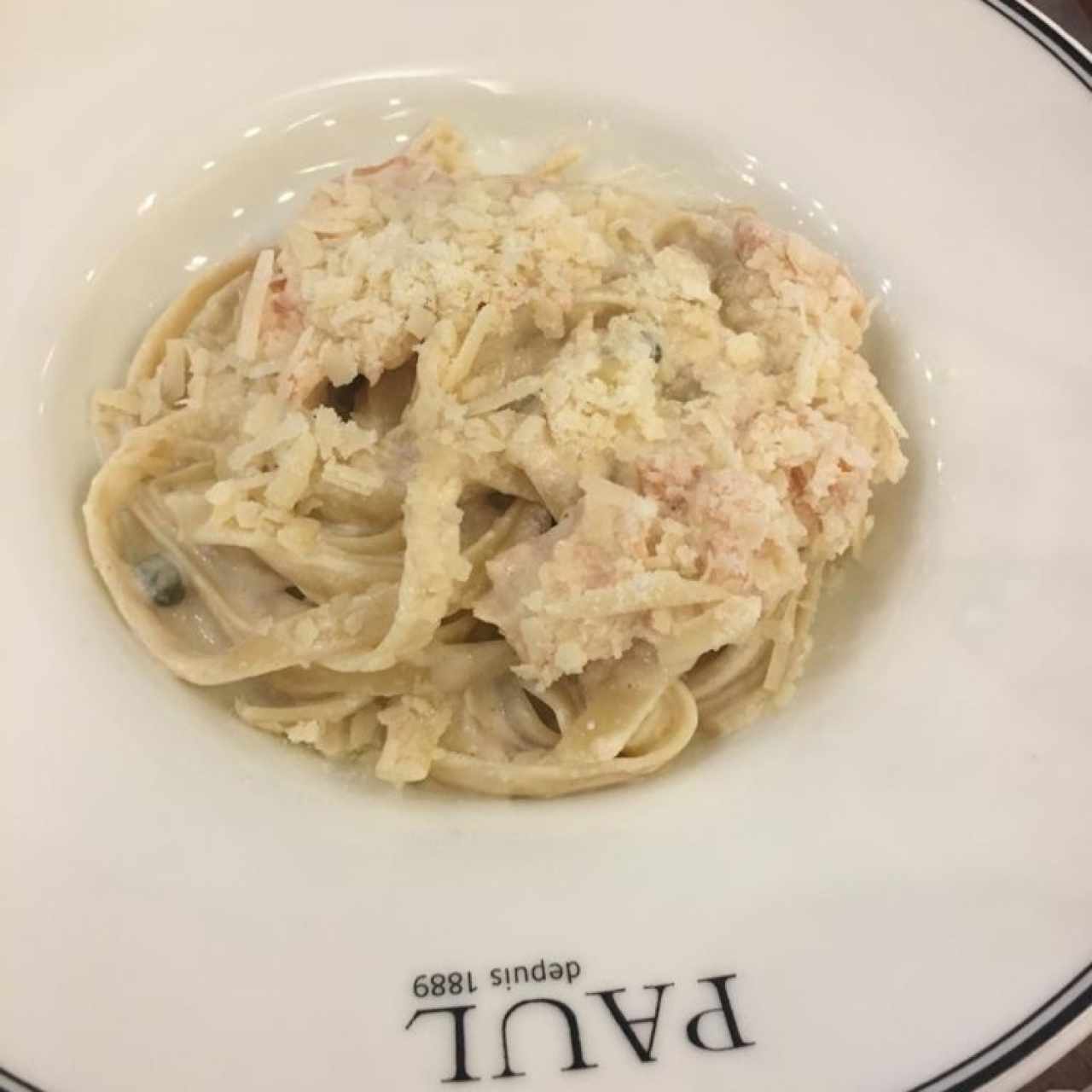 pasta con salmón