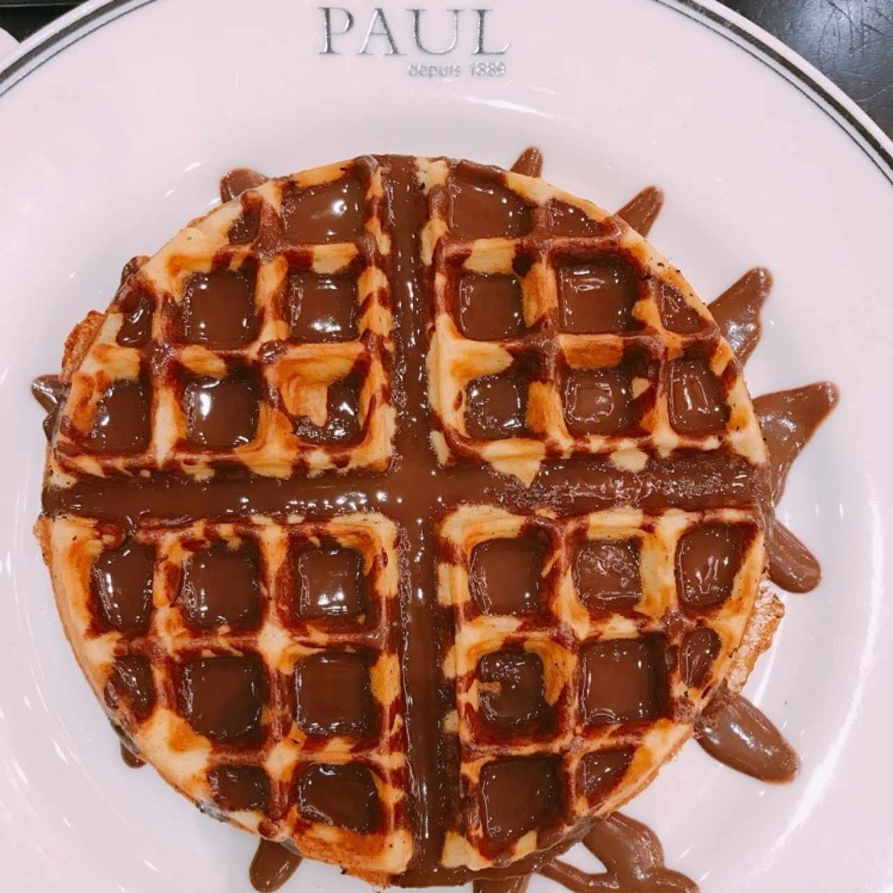 Waffle con chocolate