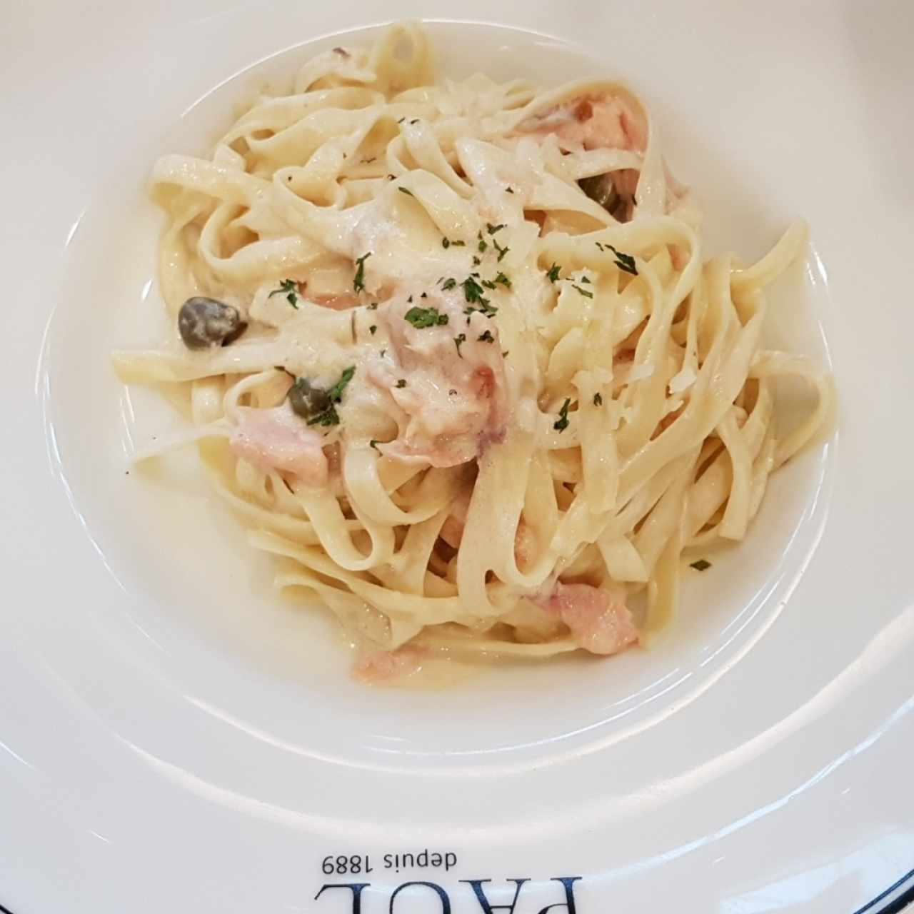 Pasta con salmón 