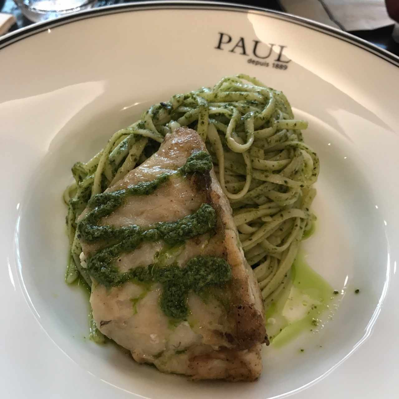 corvina con pasta al pesto! 