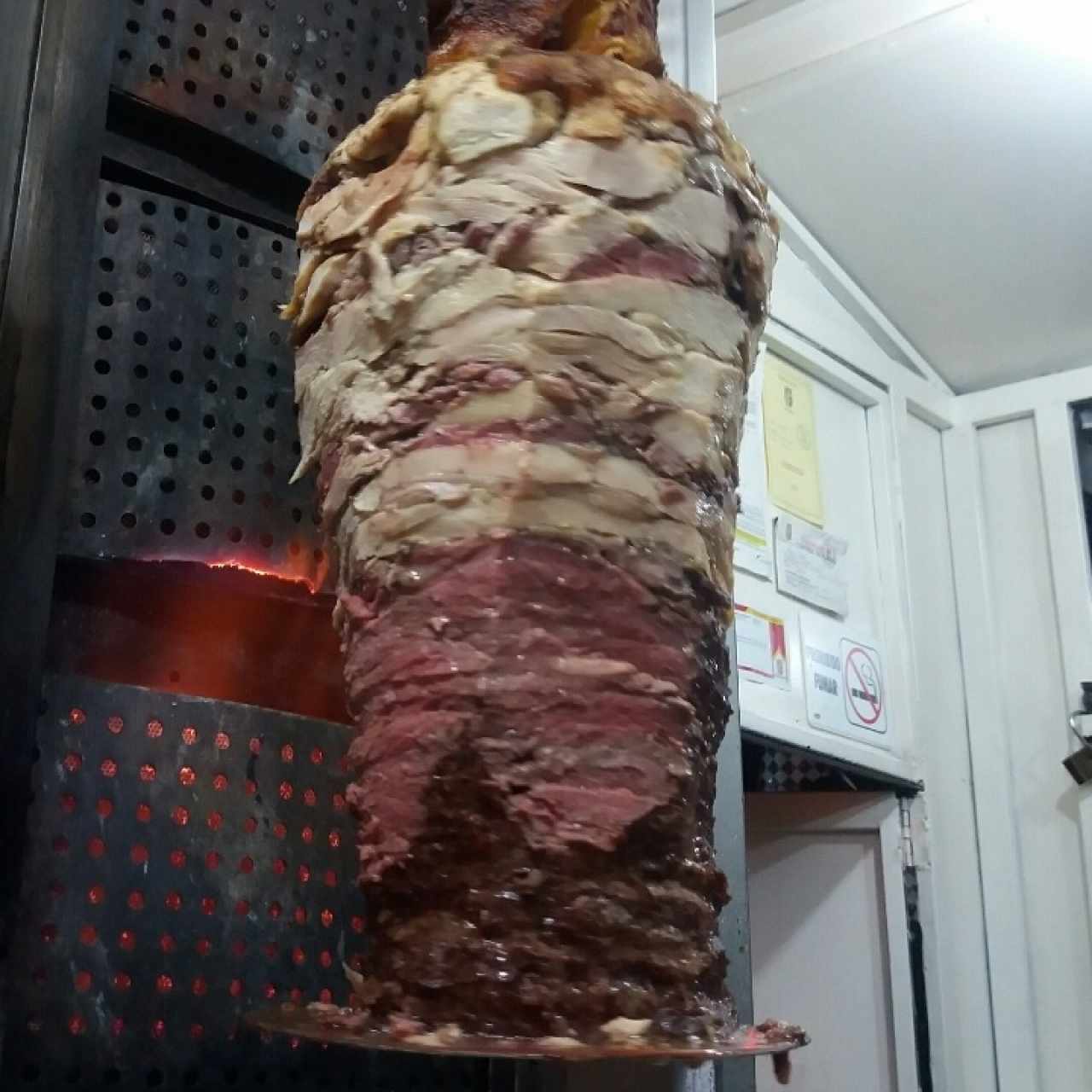 comenzando  el pincho a cocinarse 