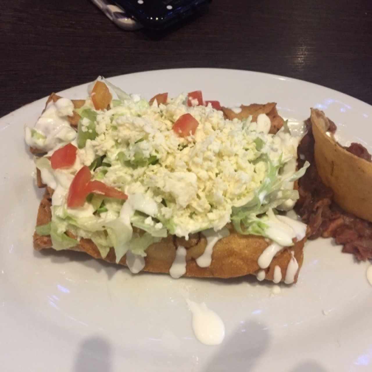 Flautas de pollo.