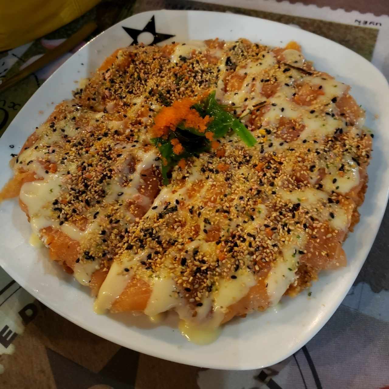 pizza de salmón