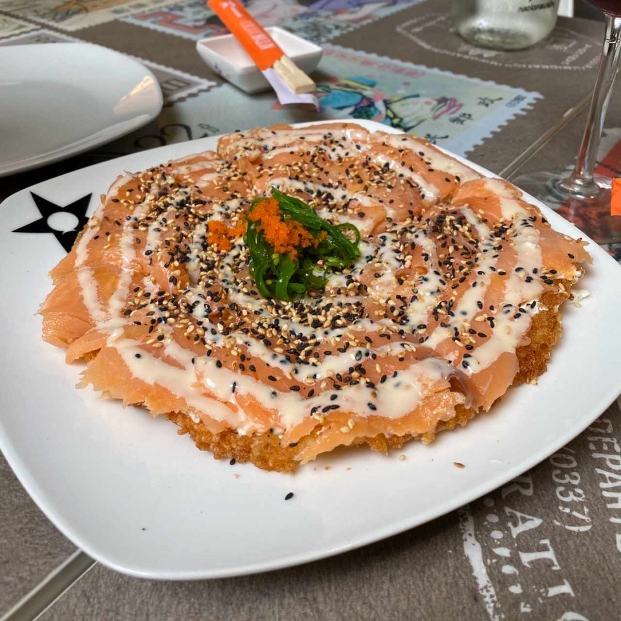 Pizza de salmon ahumado