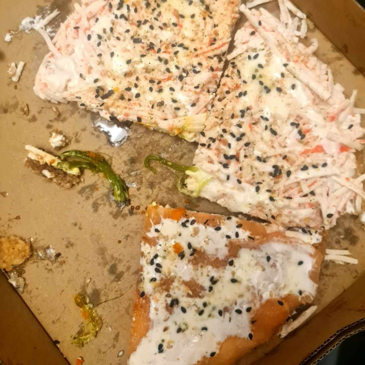 Pizza de Sushi de Salmón