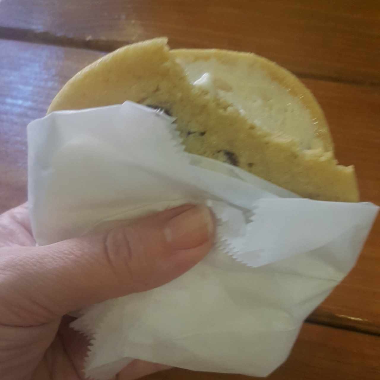 galleta con helado de Vainilla