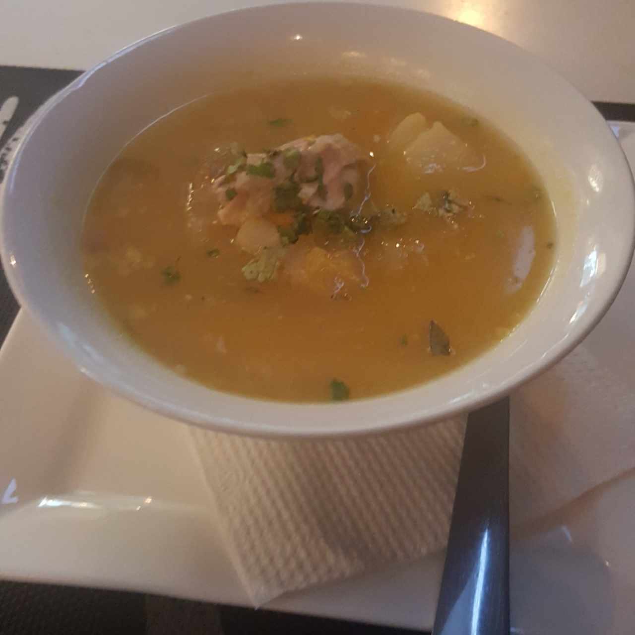 sopa de pollo al estilo venezolano