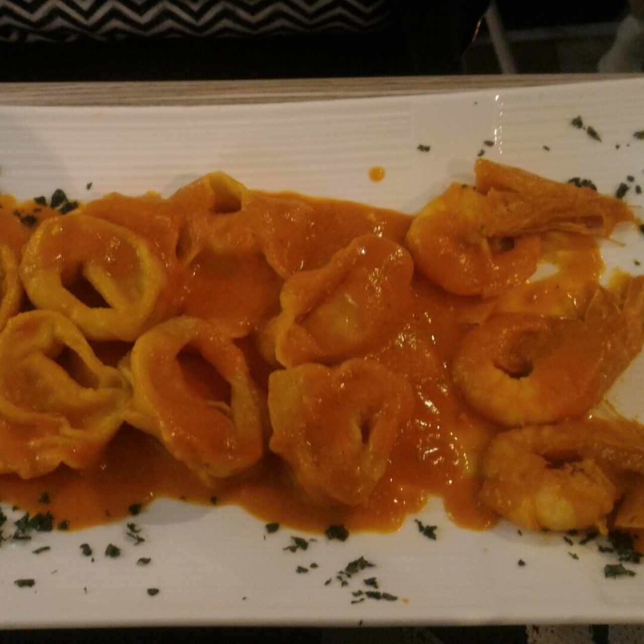 Tortelloni di cernia alla crema di scampi