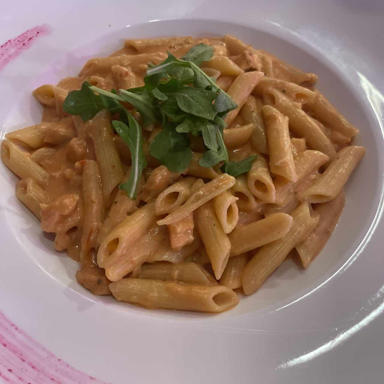 Penne de salmón a la vodka 