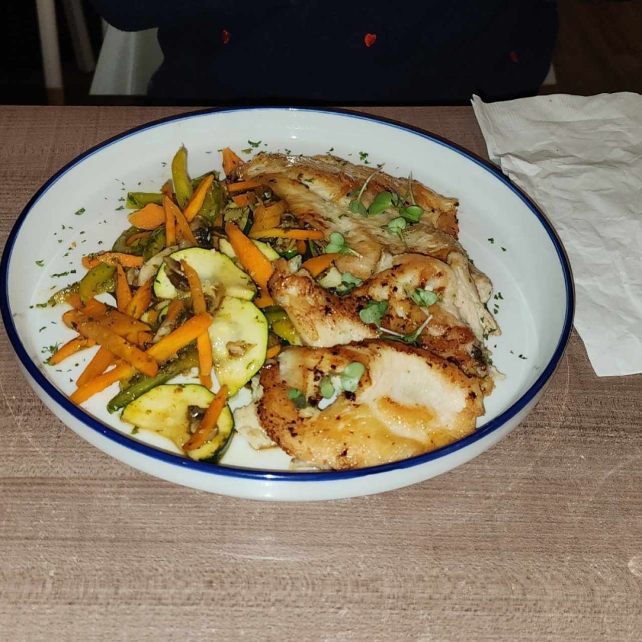 Pollo a la Plancha con Vegetales