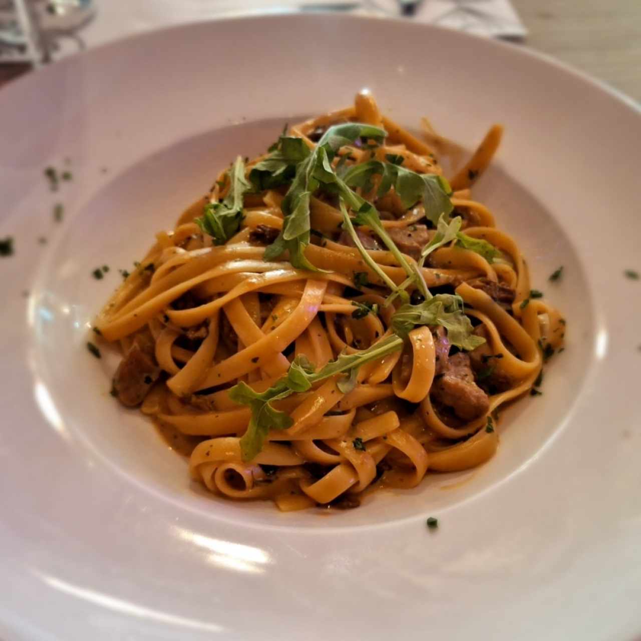 Fettucine Salciccia e Porcini