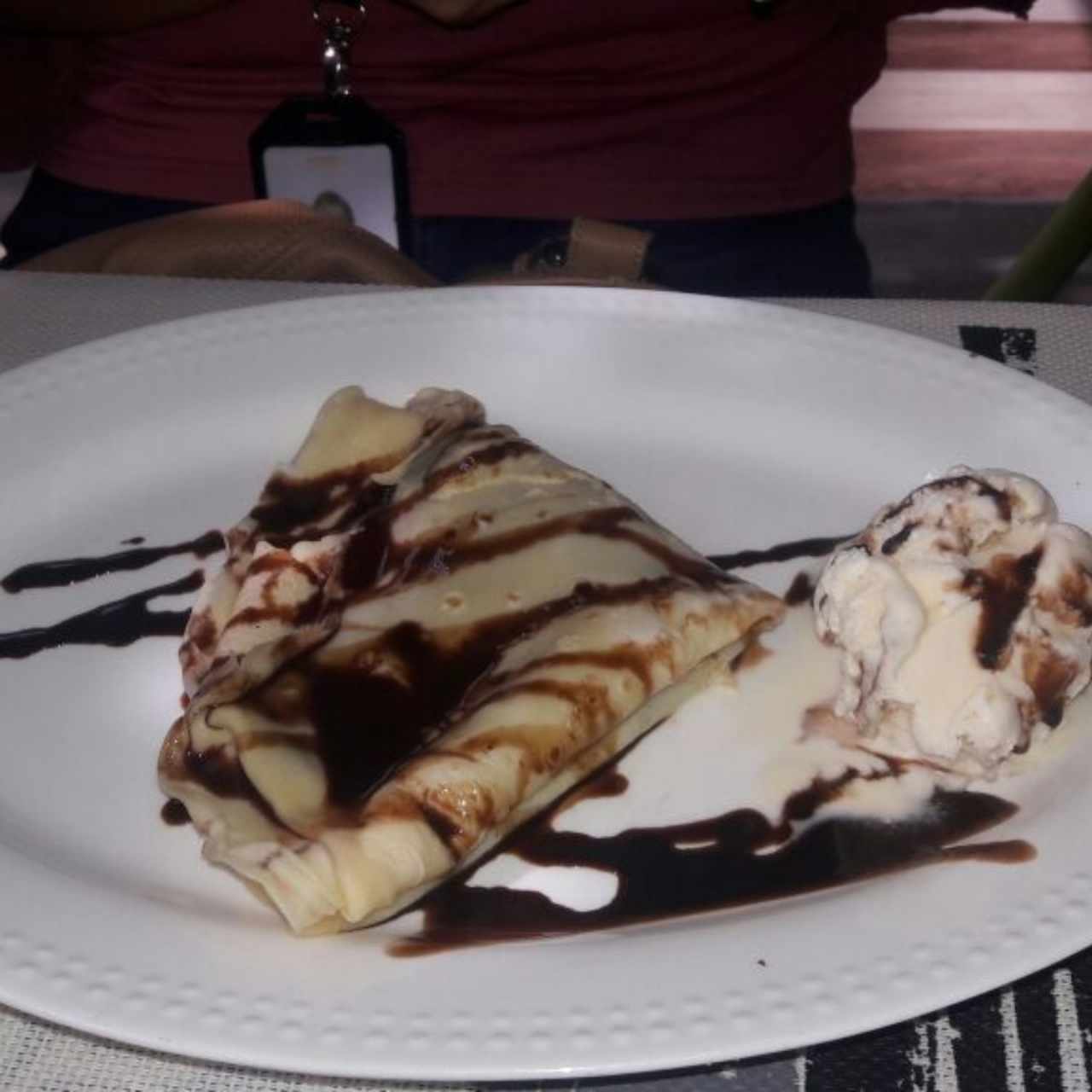 Crépe de nutella y helado