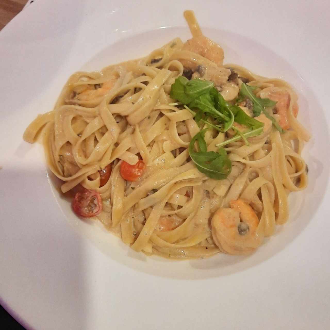 Fetuccini con mariscos