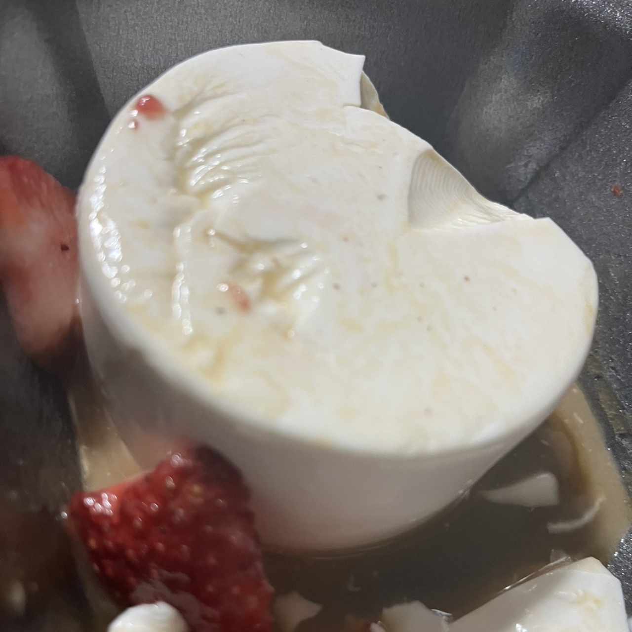 Panna cotta con caramelo 