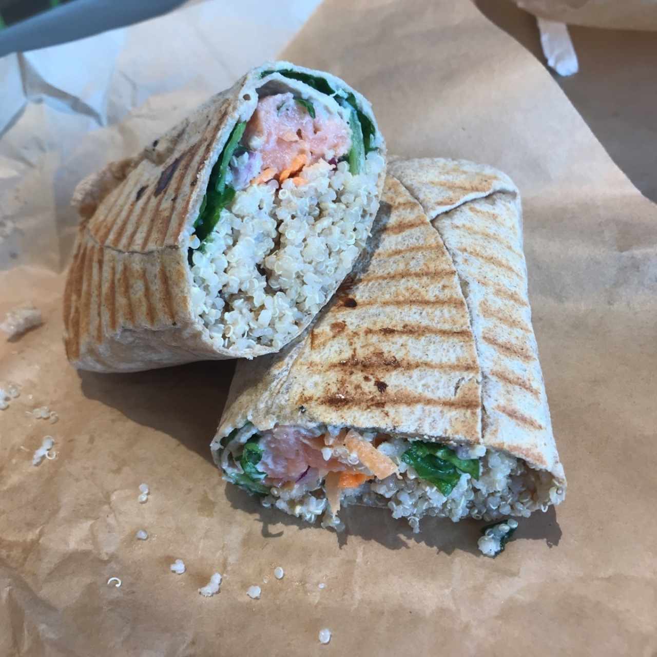 Quinoa Salmon Wrap