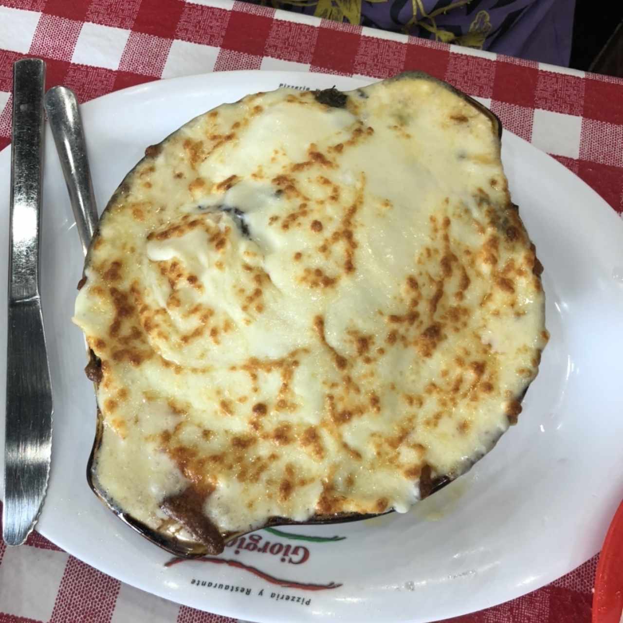 Lasaña con Espinaca gratinada