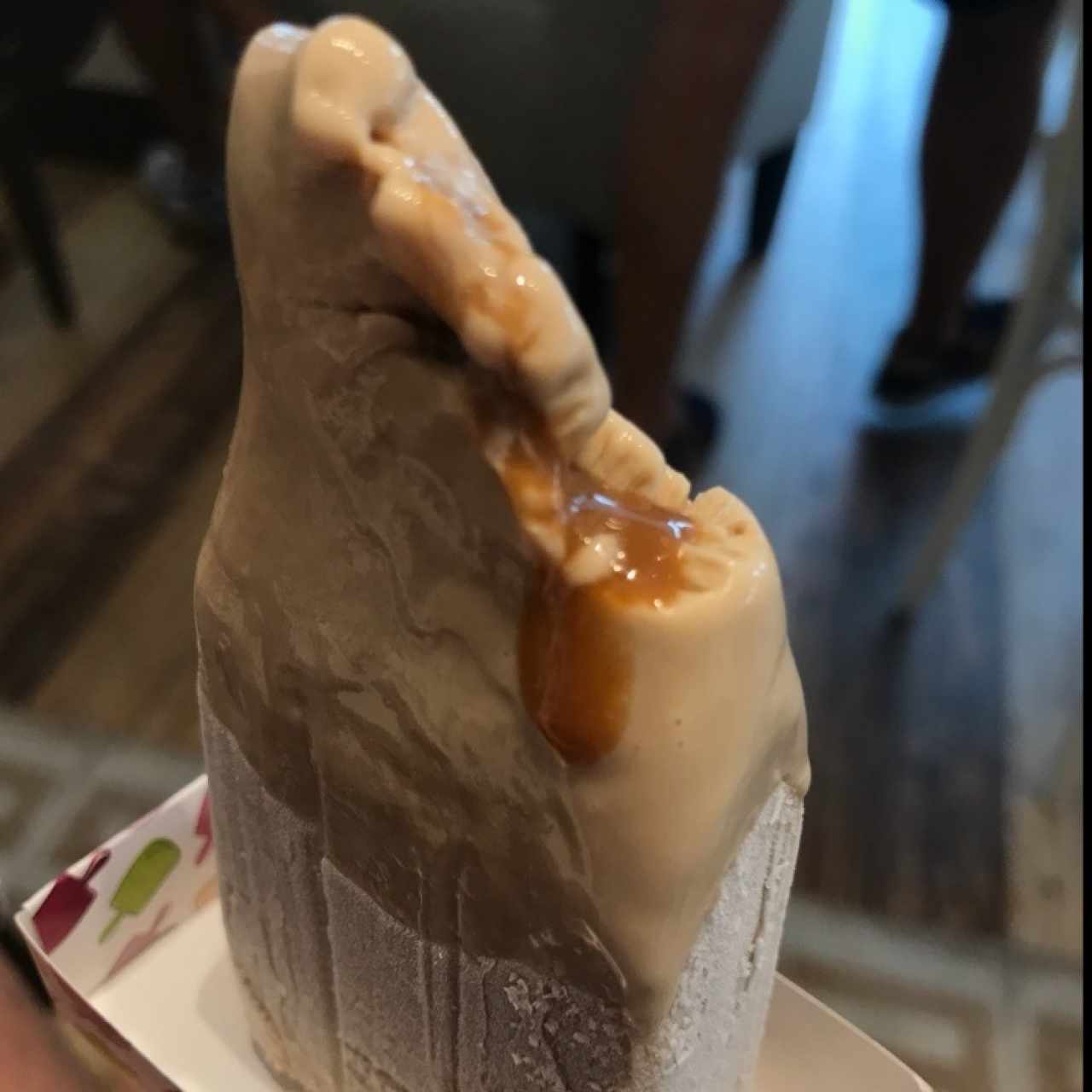 Paleta de dulce de leche