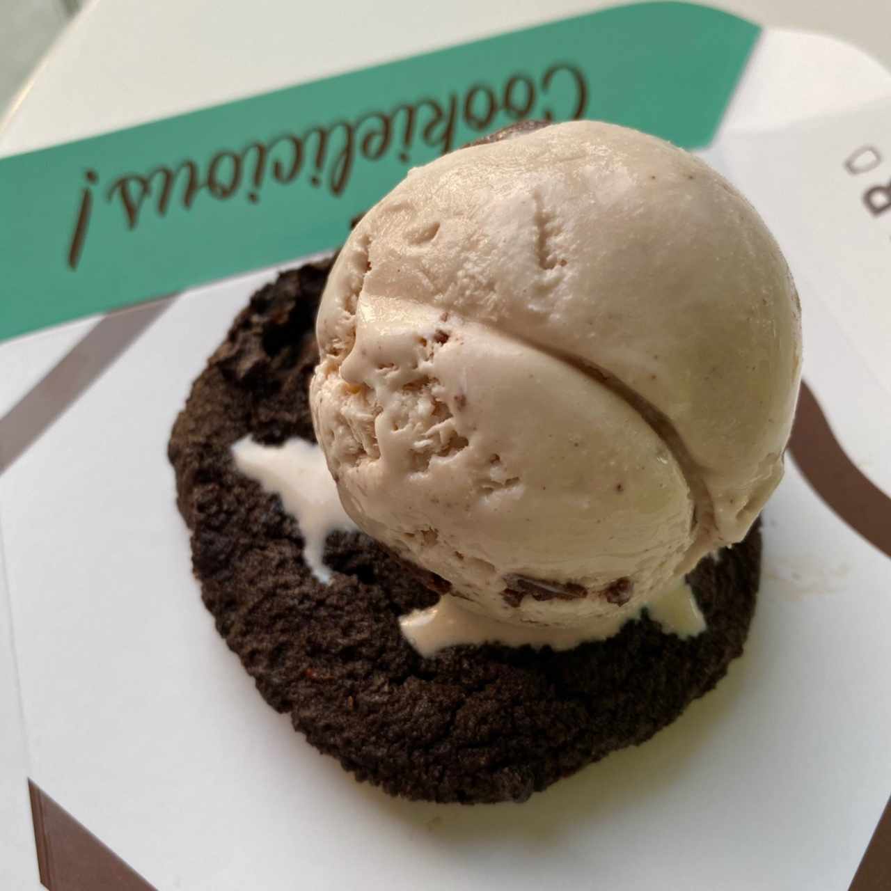 Galleta de chocolate con helado! 