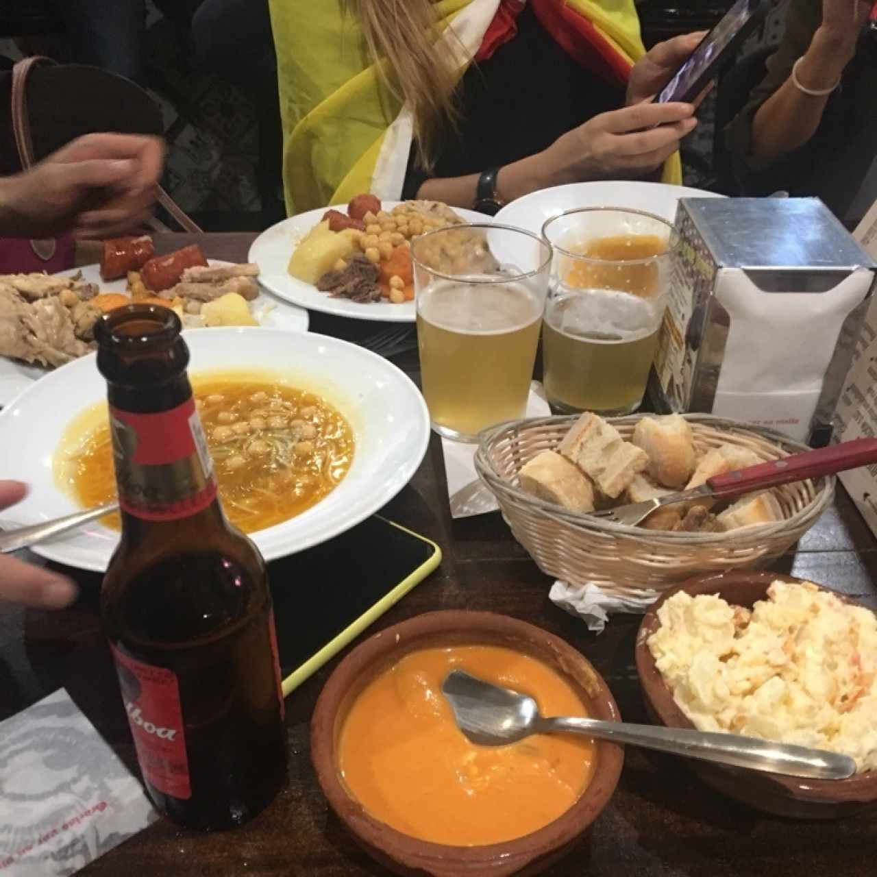 cocido, salmorejo, ensaladilla