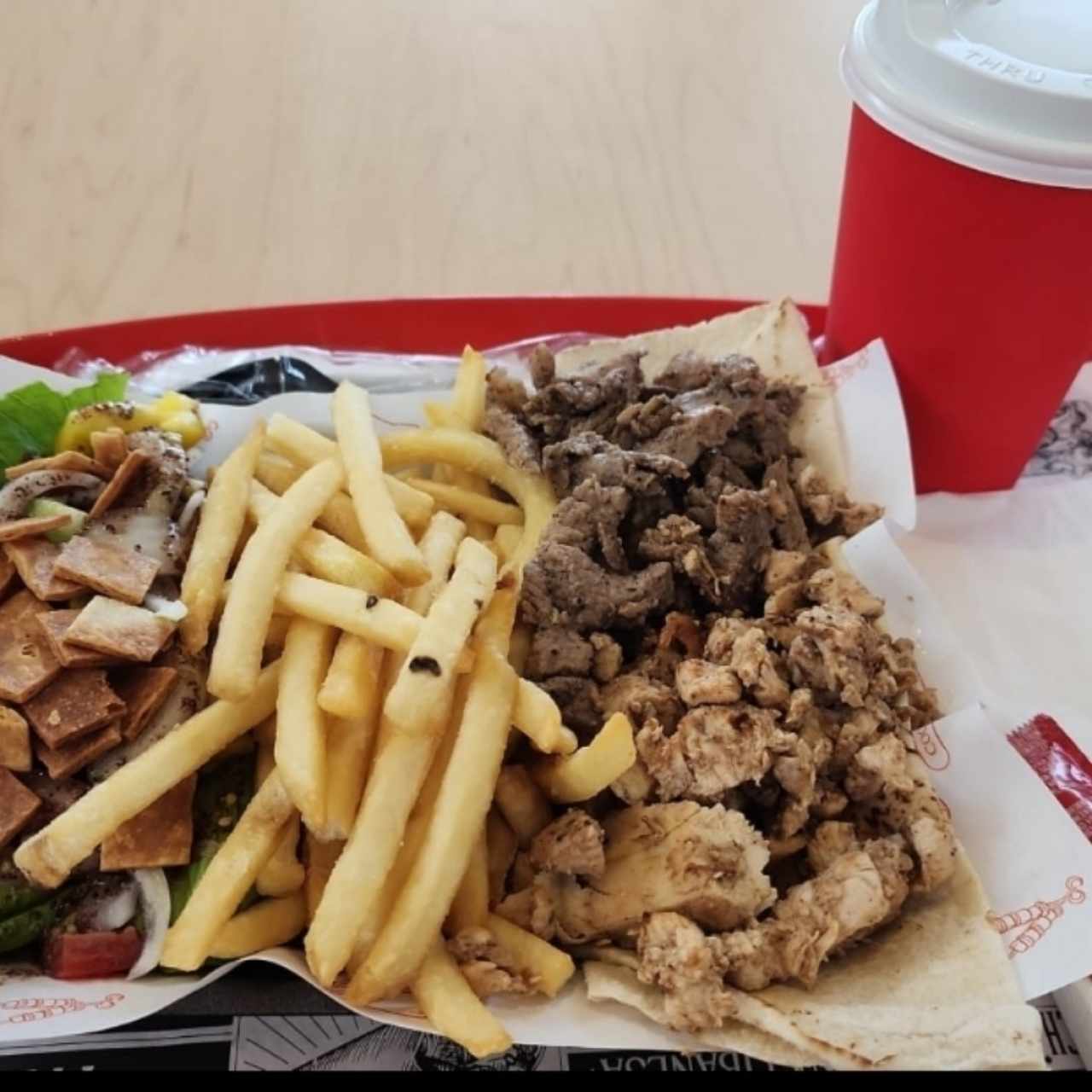 Shawarma al Plato con Carne a elección + Bebida