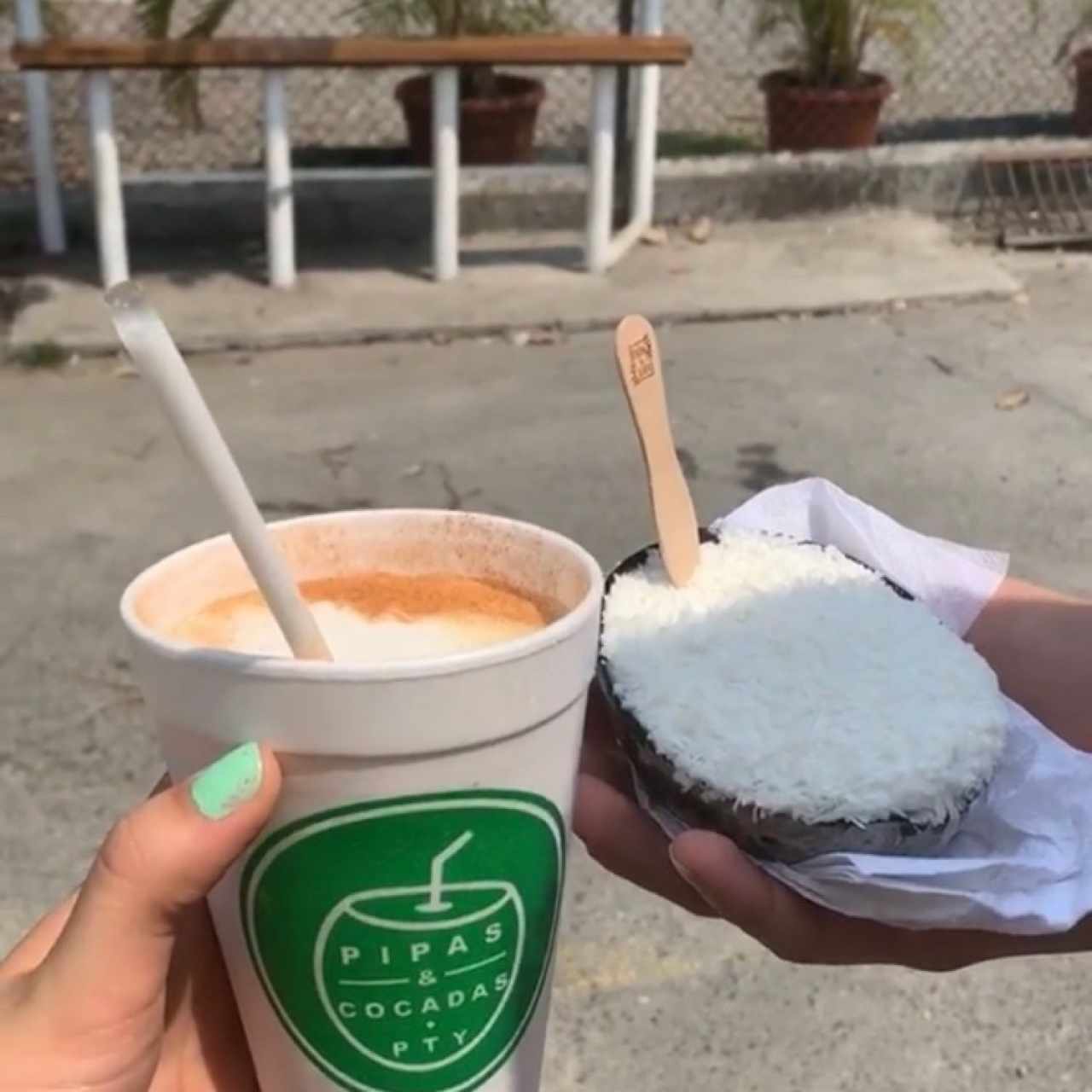 helado de coco y batido original