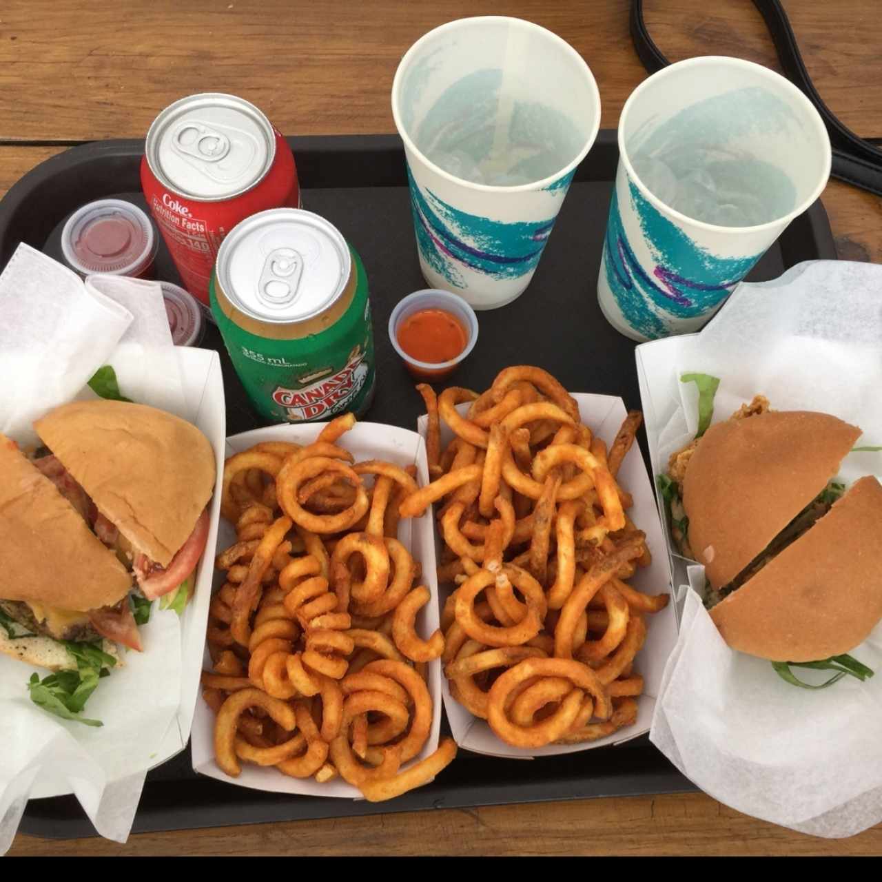 Hamburguesas con las Curly Fries