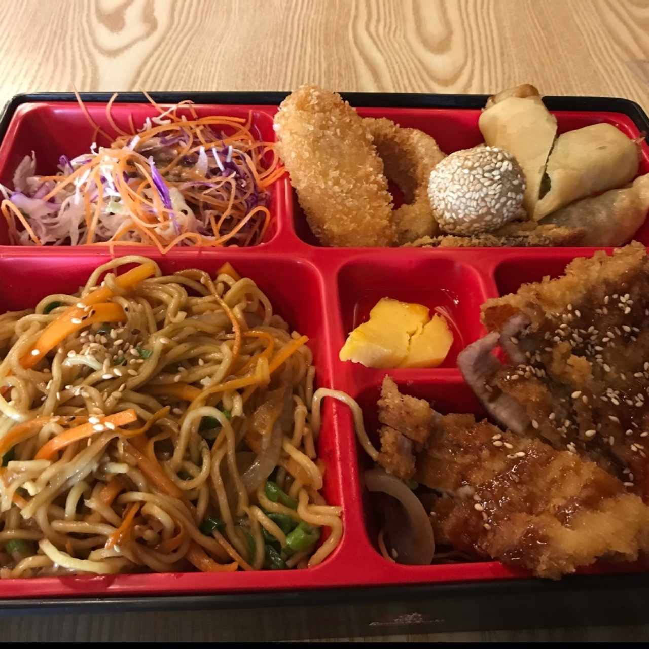 box, noodle and chicken 