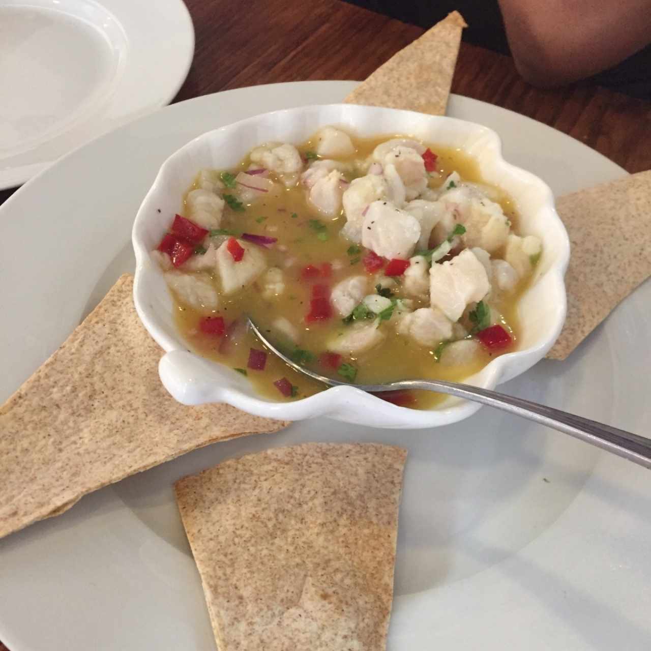 Ceviche de corvina con maracuyá