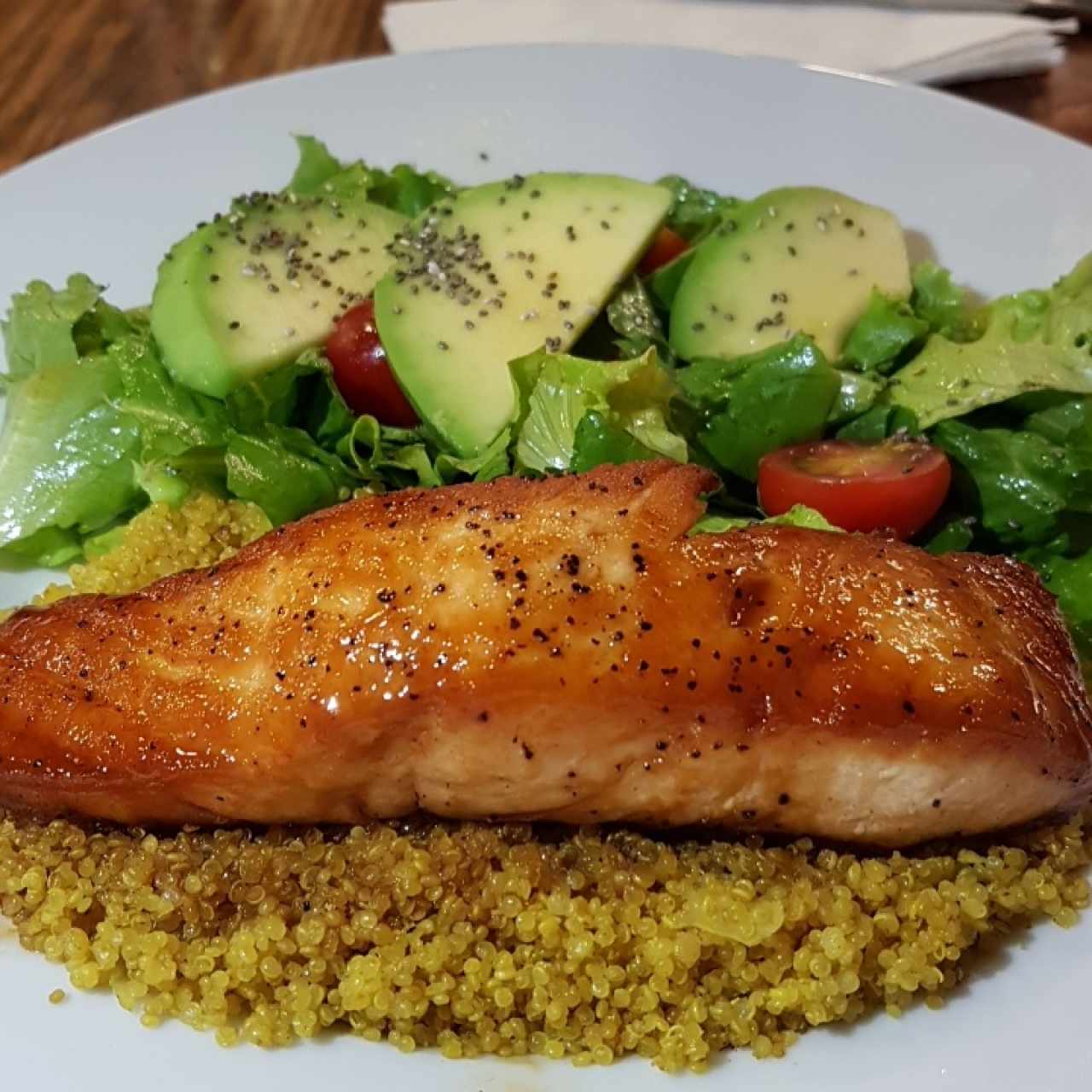 Salmón a la Naranja con Quinoa