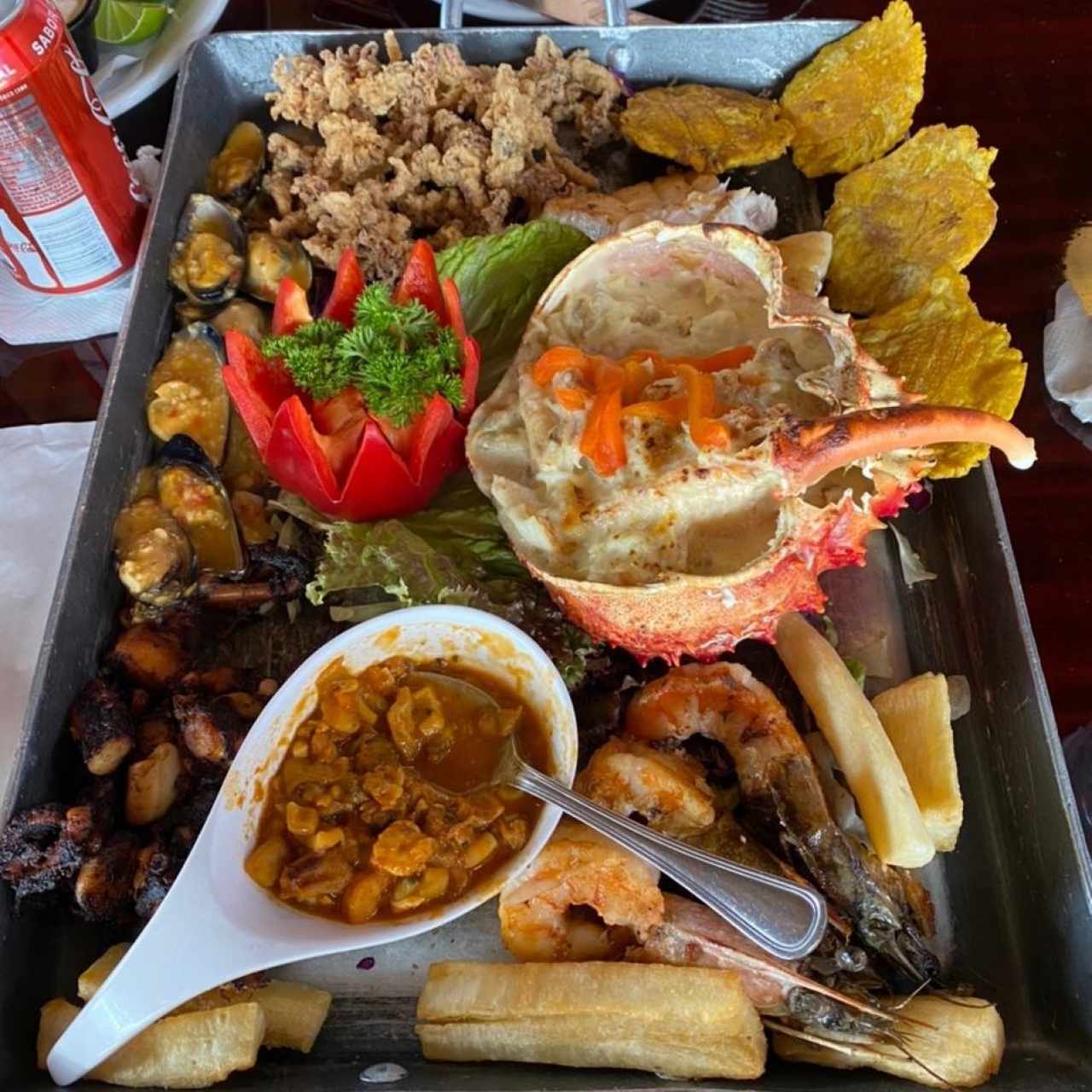 Bandeja de centollo