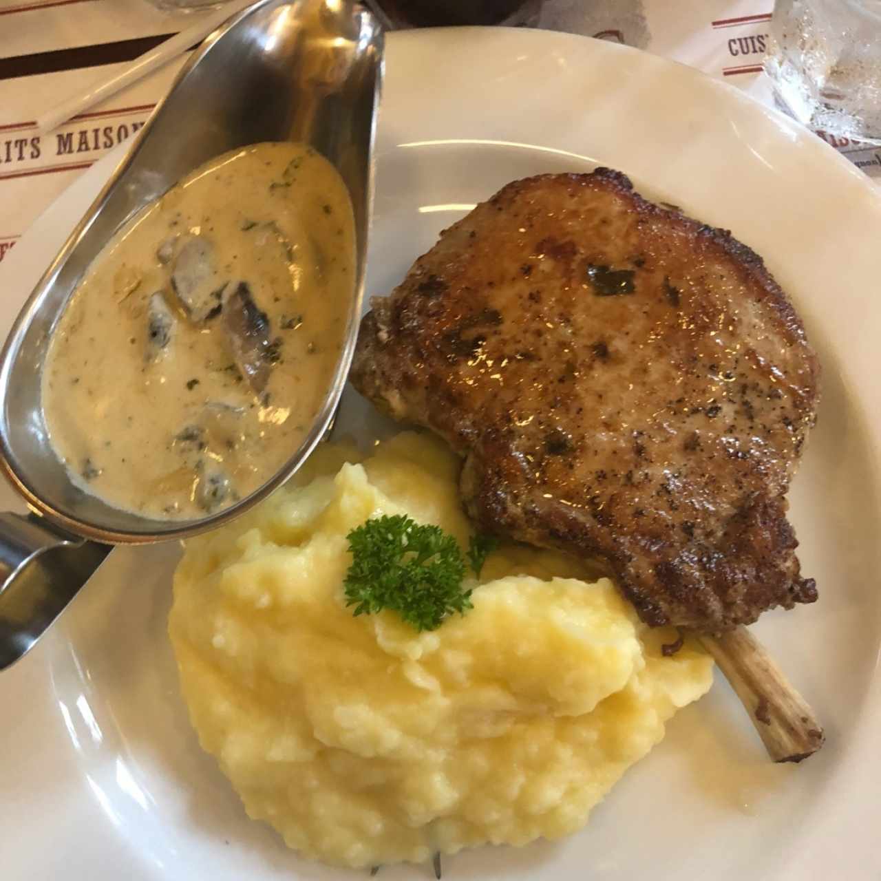 pork chop with mushroom sauce