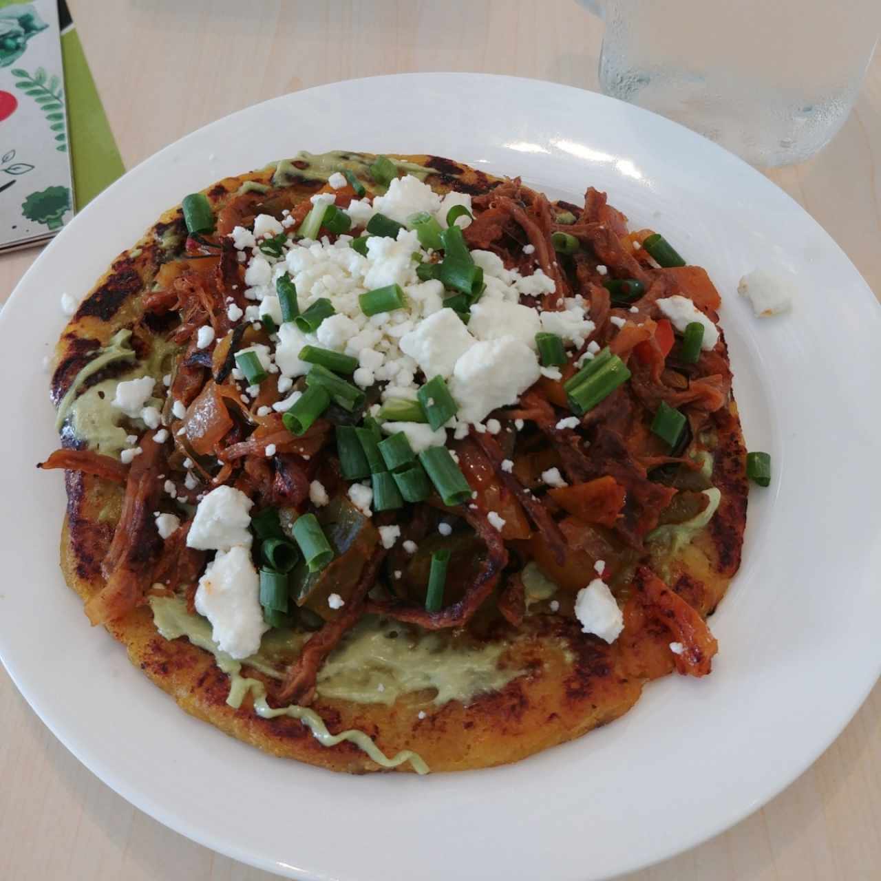 pizza de plátano con carne