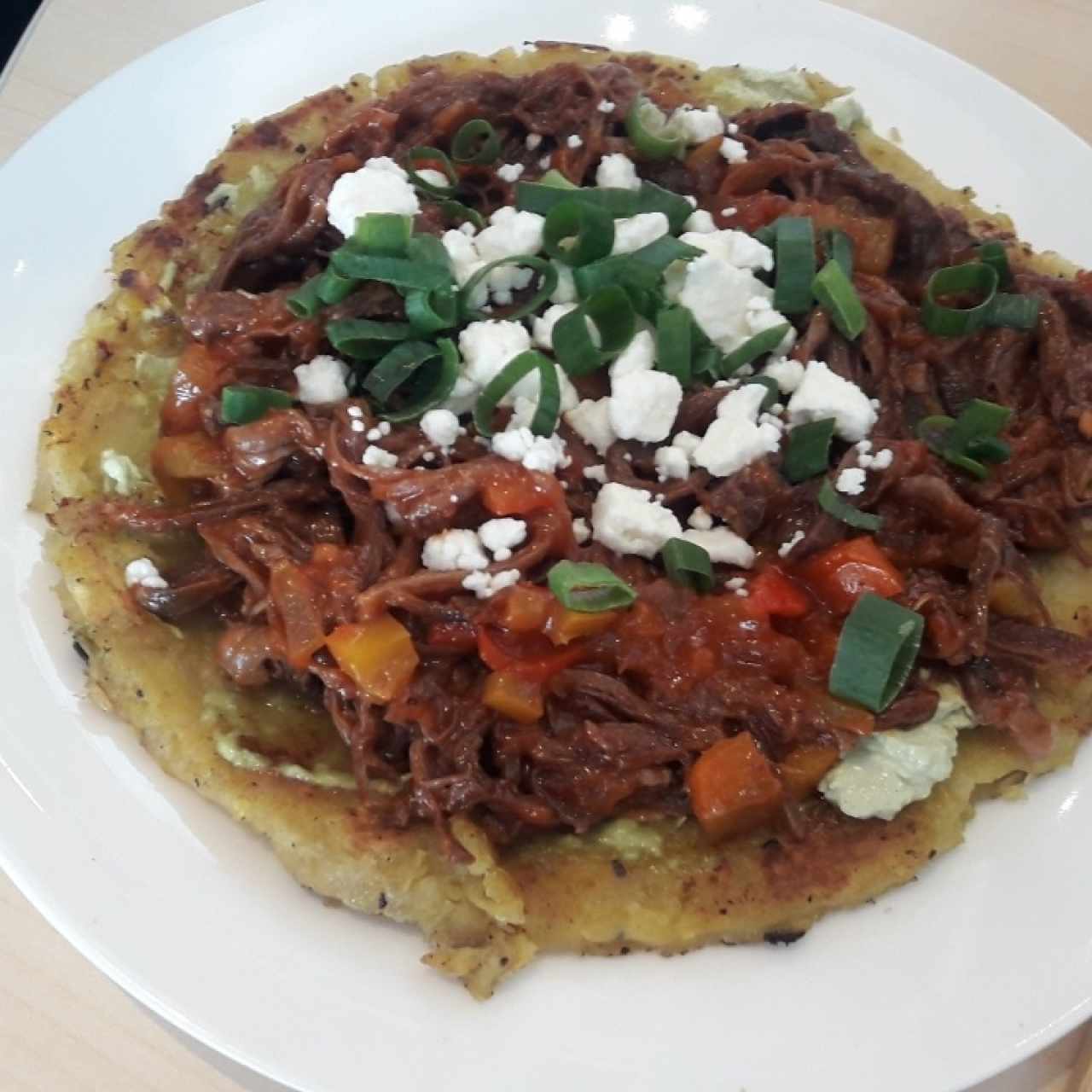 pizza con masa de platano