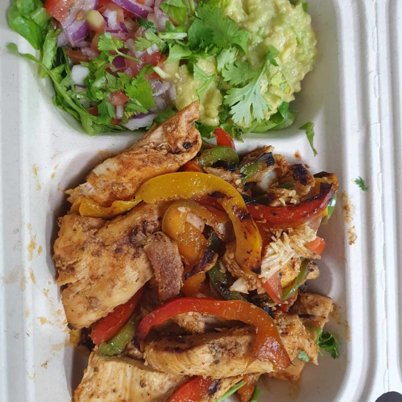 fajitas de pollo keto