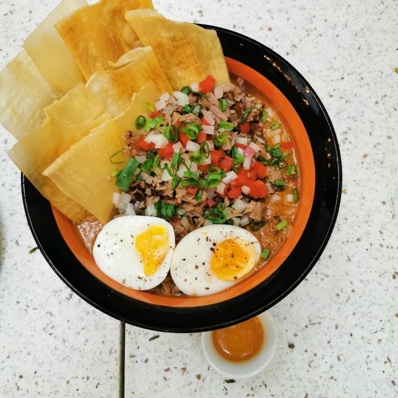 Guacho de costilla de Res con yuga frita.