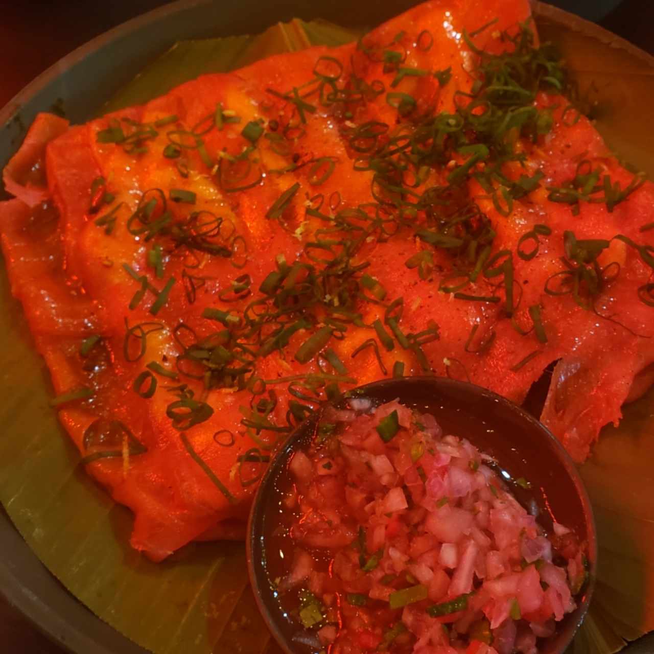 yuca carpaccio de atun