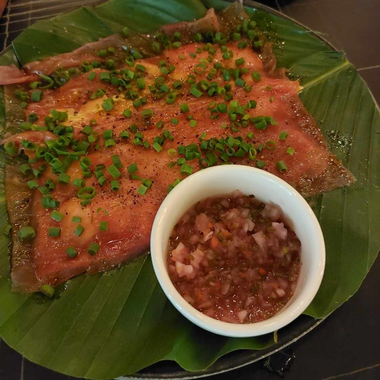 yuca tostada con atún