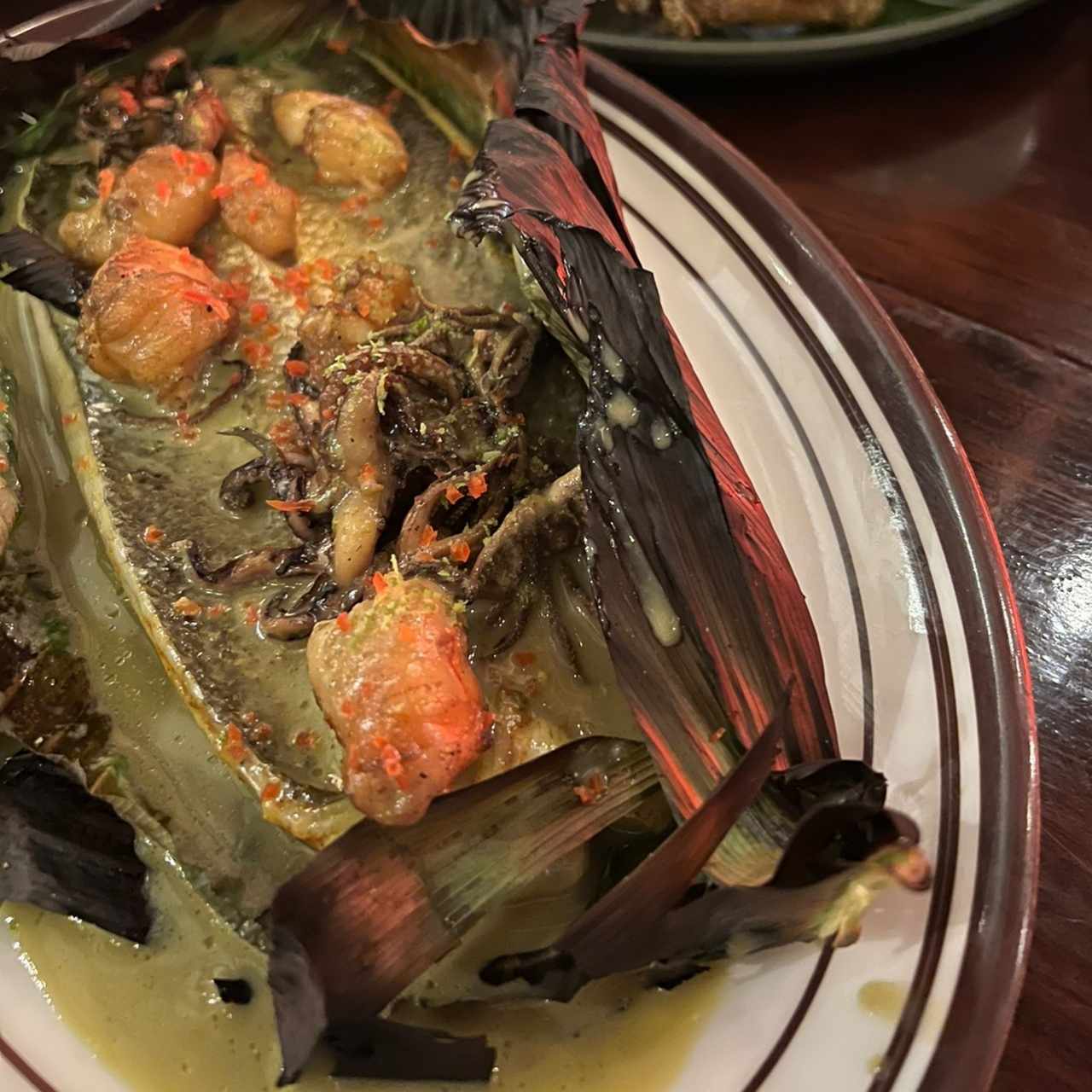 Filete de pescado en salsa de curry