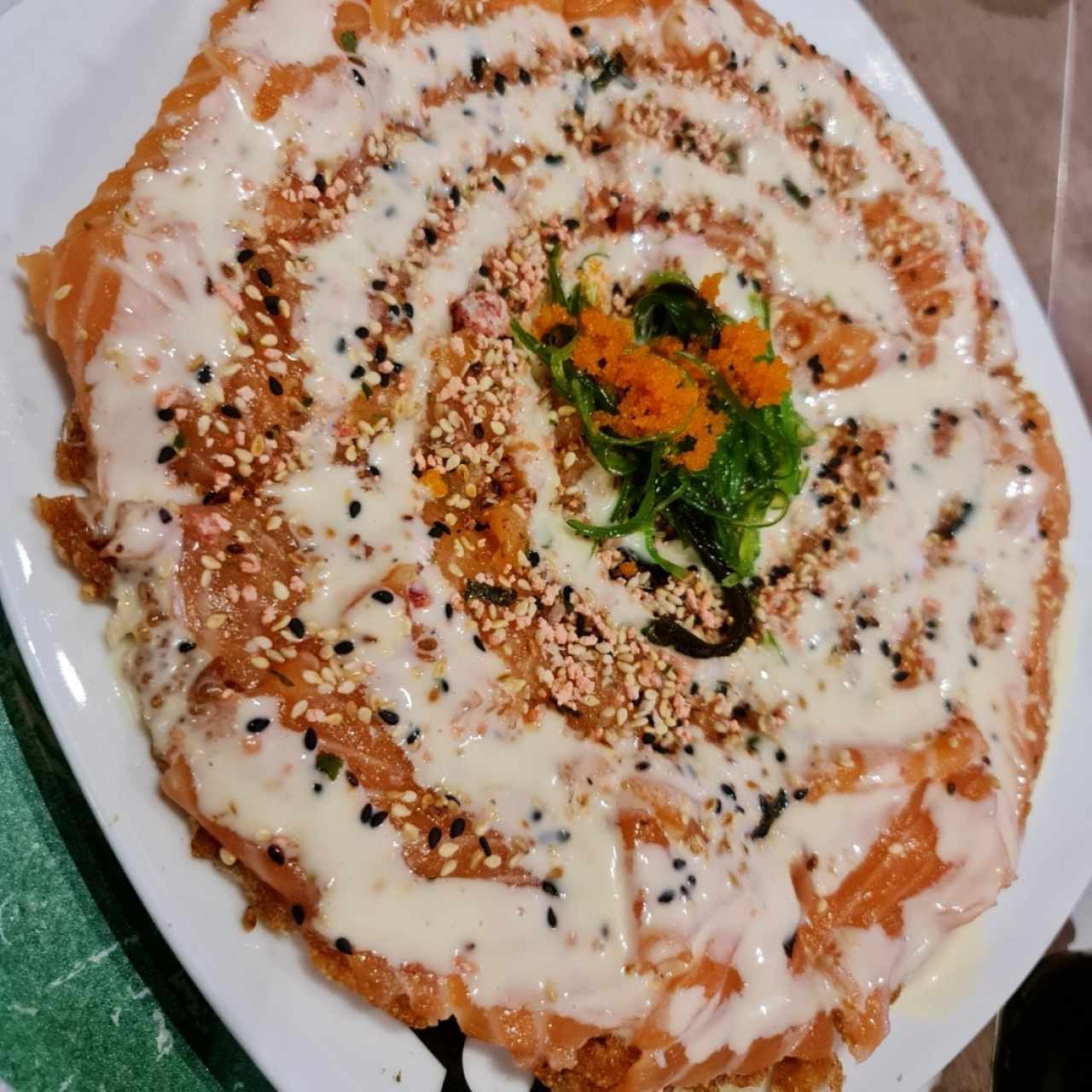 Pizza de Sushi de Salmón