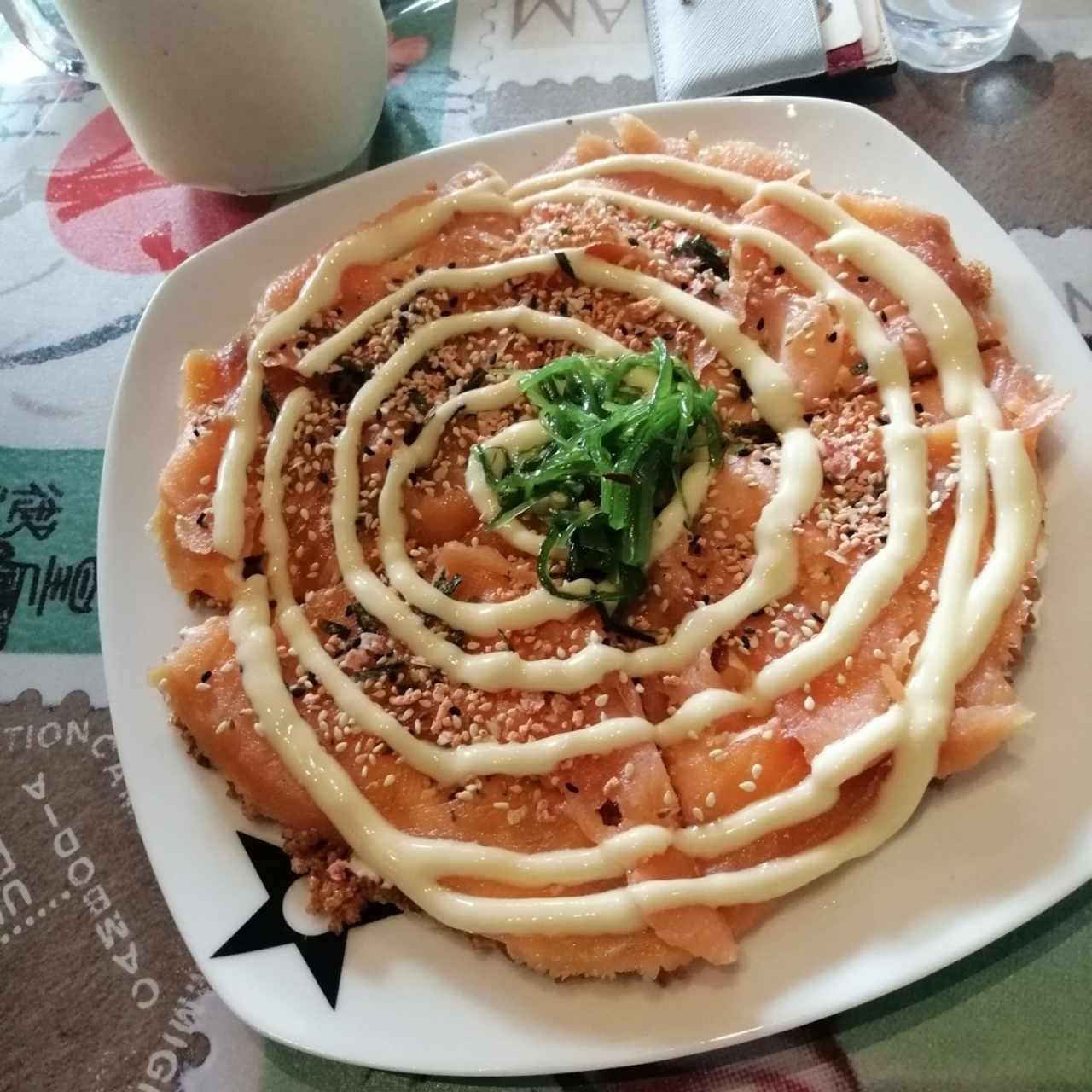 Pizza de Sushi de Salmón